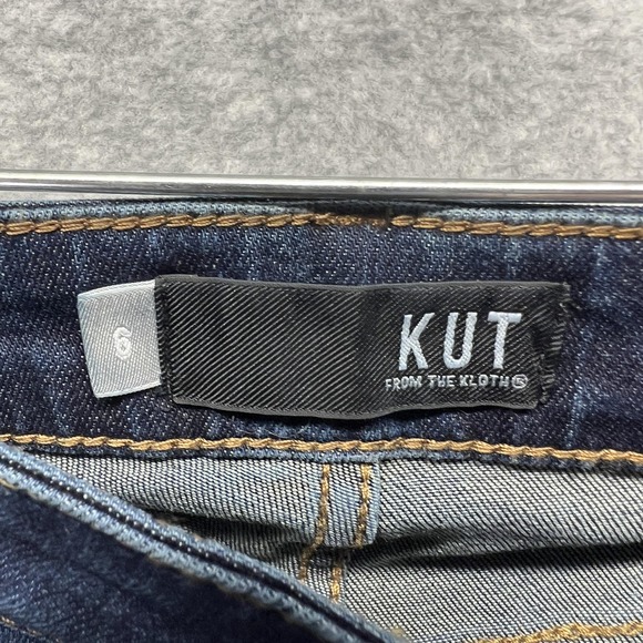 Kut From The Kloth Catherine Boyfriend Jeans Womens 6 Stretch Dark Wash Denim - Picture 3 of 10